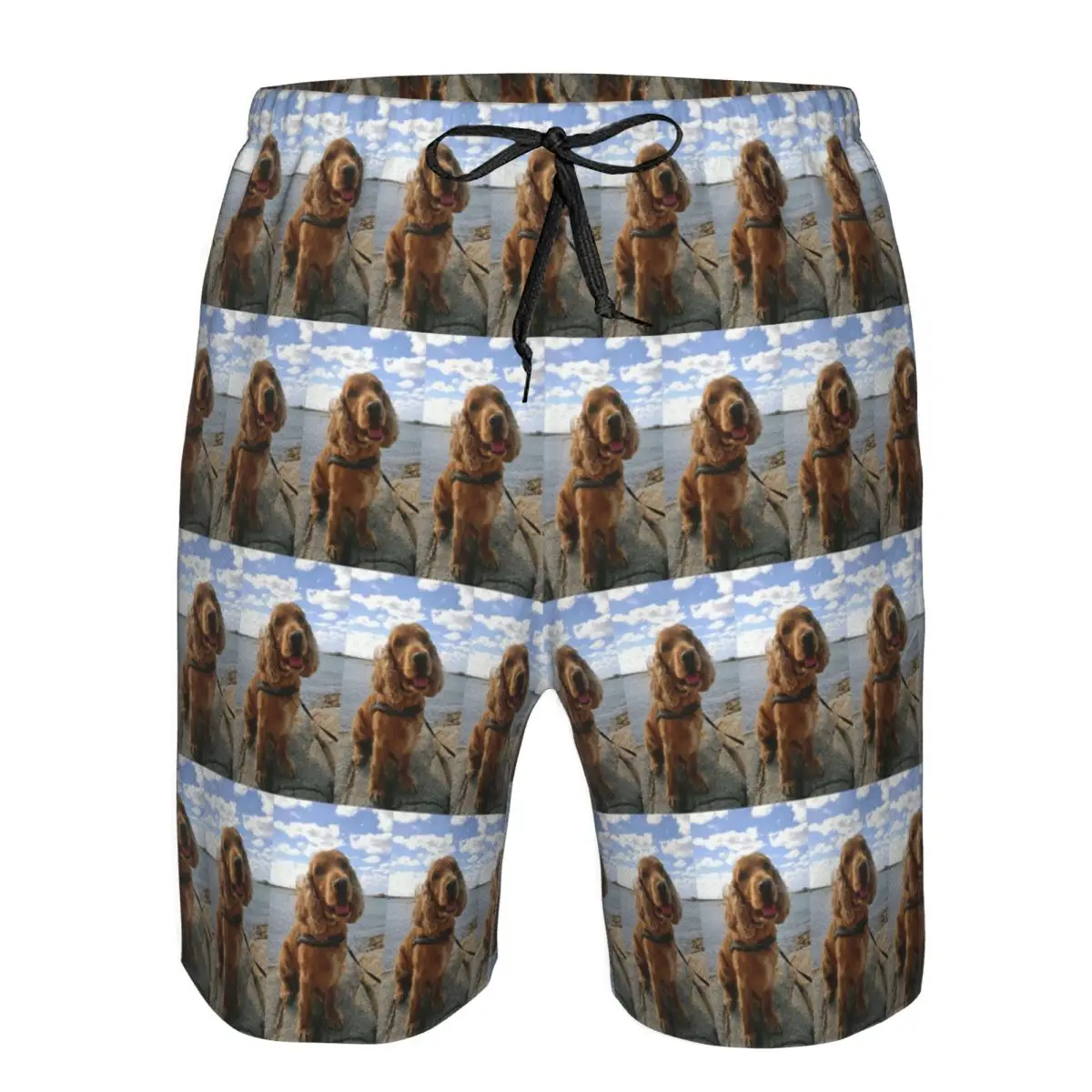 Funny Cool Cocker Spaniel Dog Animal Trunks Beach Board Shorts Casual Quick Dry Swim Summer Men Pants