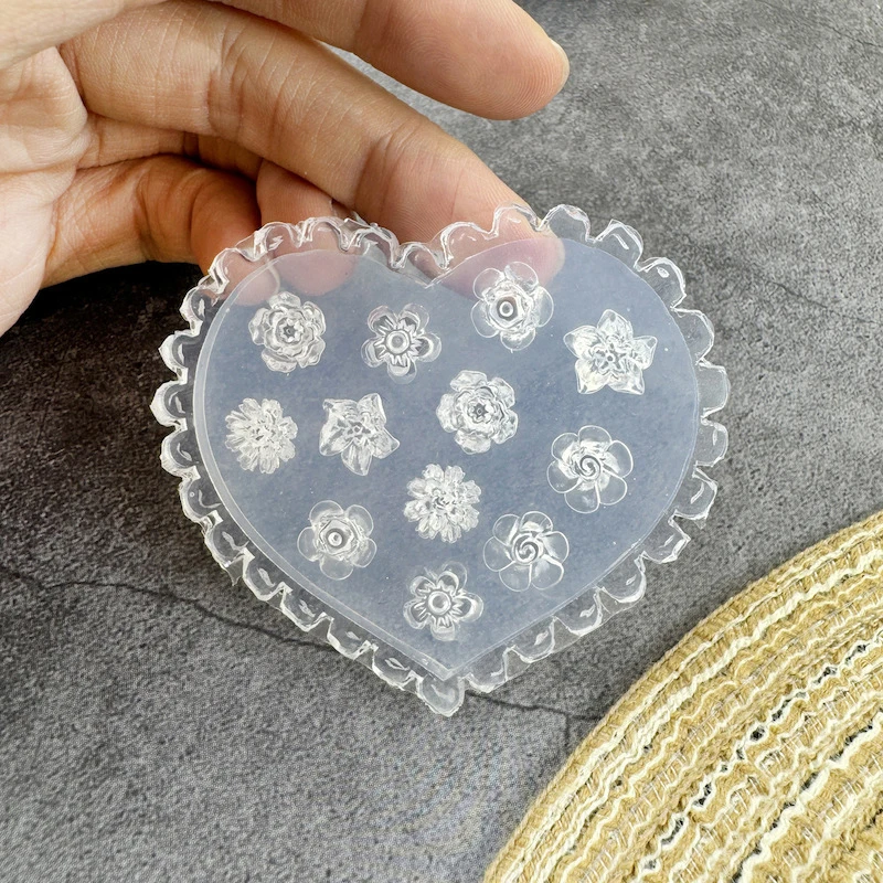 ثلاثية الأبعاد زهرة السيليكون ورقة فراشة تصميم مسمار الفن نحت قالب قالب مانيكير أداة زينة DIY بها بنفسك هدايا لصالون الأظافر المورد