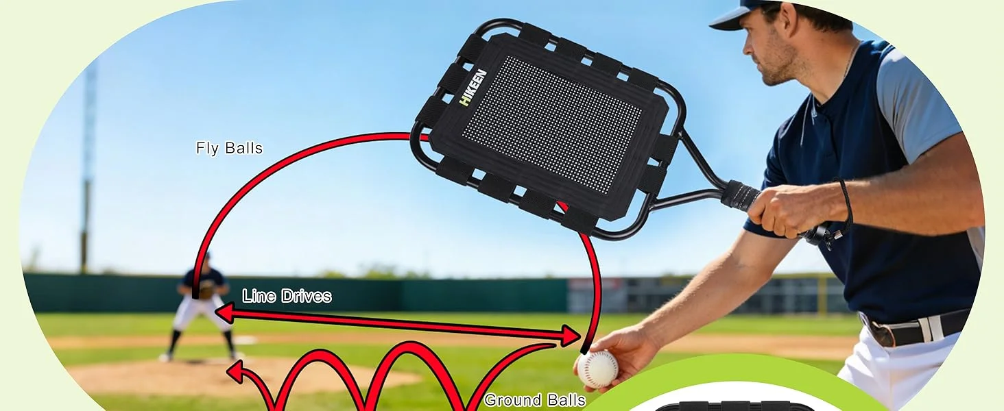 Hikeen Baseball-Schläger für Flugbälle Fungo-Schläger für Trainer und Eltern mit breiten elastischen Bändern Fungo-Schläger zur Unterstützung des Spielertrainings – Detail 3