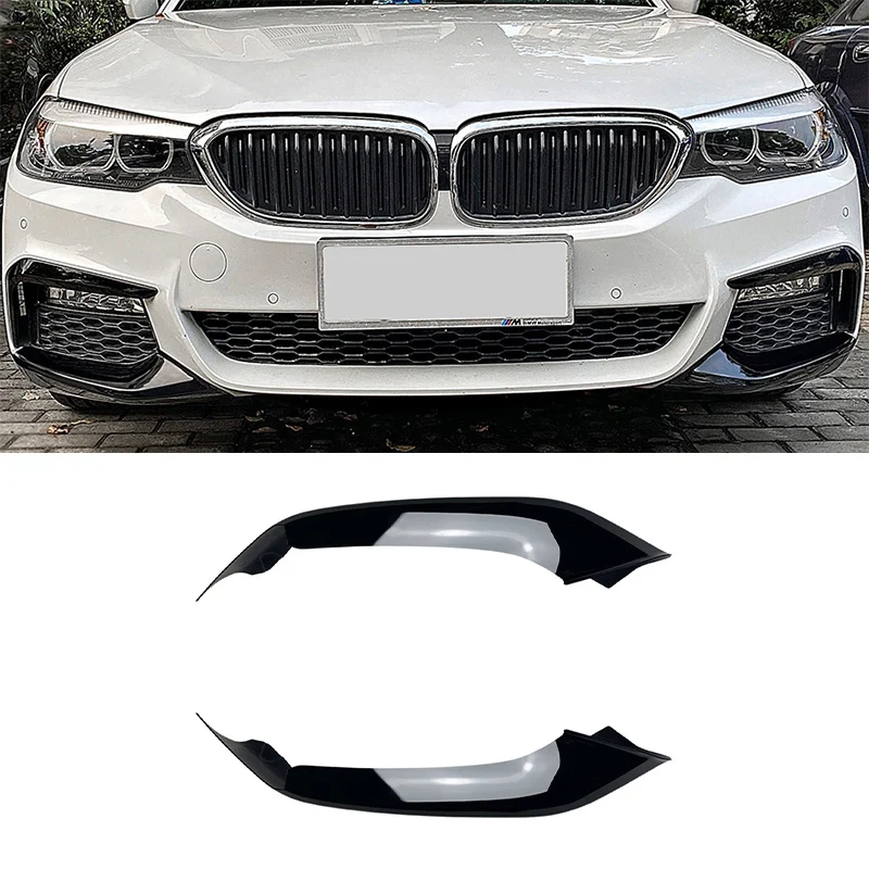 

Car Front Bumper Lip Angle Diffuser Side Splitter Spoiler Protector For BMW 5 Series G30 M Sport 525i 530i 2018-2020