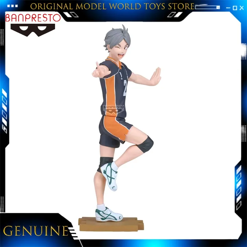 Оригинальный продукт Bandai Banpresto Haikyuu!! Фигурка Иппон Ниссар!! Коллекционная фигурка аниме-персонажа Сугавара Коуши, модель для коллекционирования, подарок
