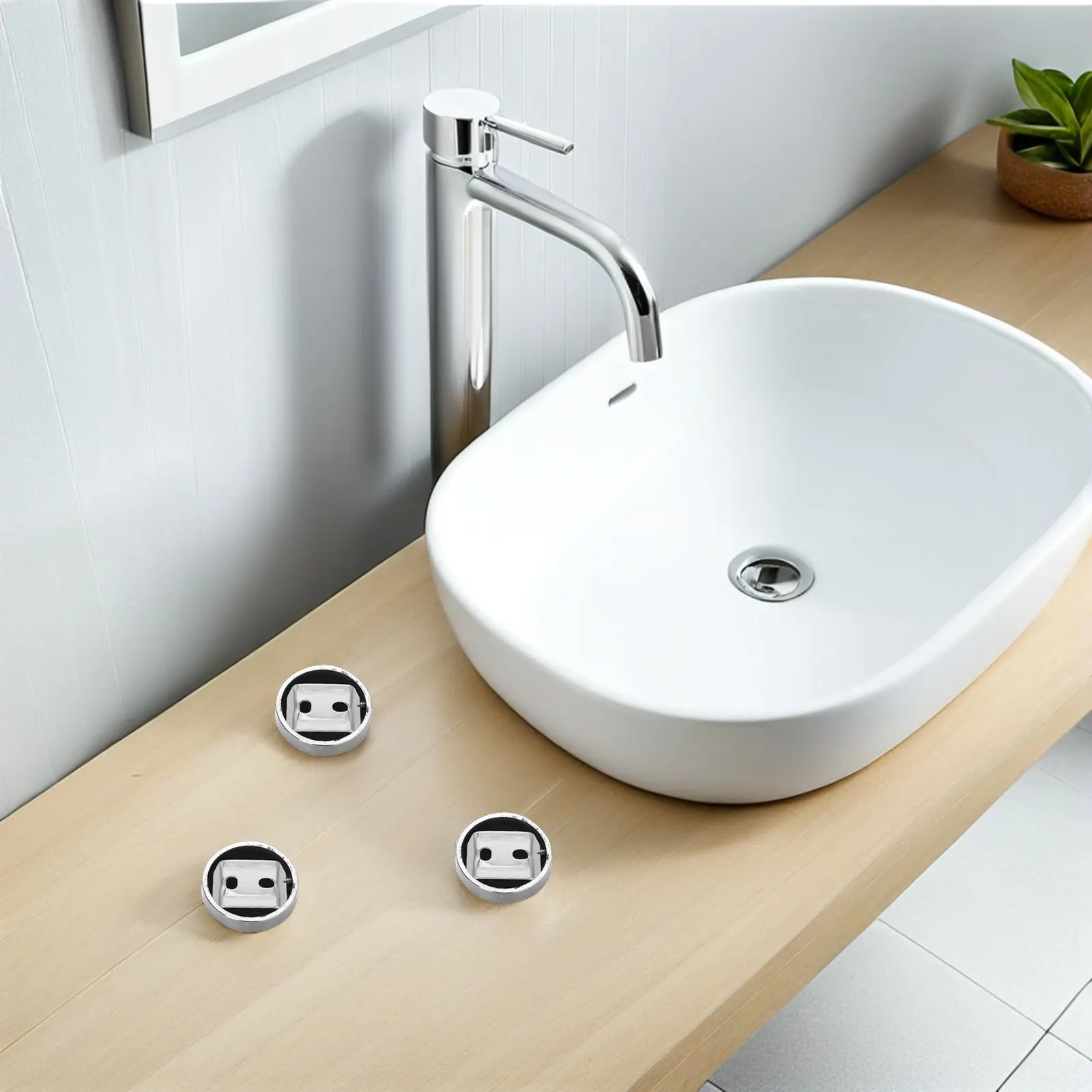 

4Pcs Bathroom Towel Bar Base Mounting Hardware Rectangular Spacers Washers 32x24mm Hole Spacing 15Mm Replacement Parts for Towel