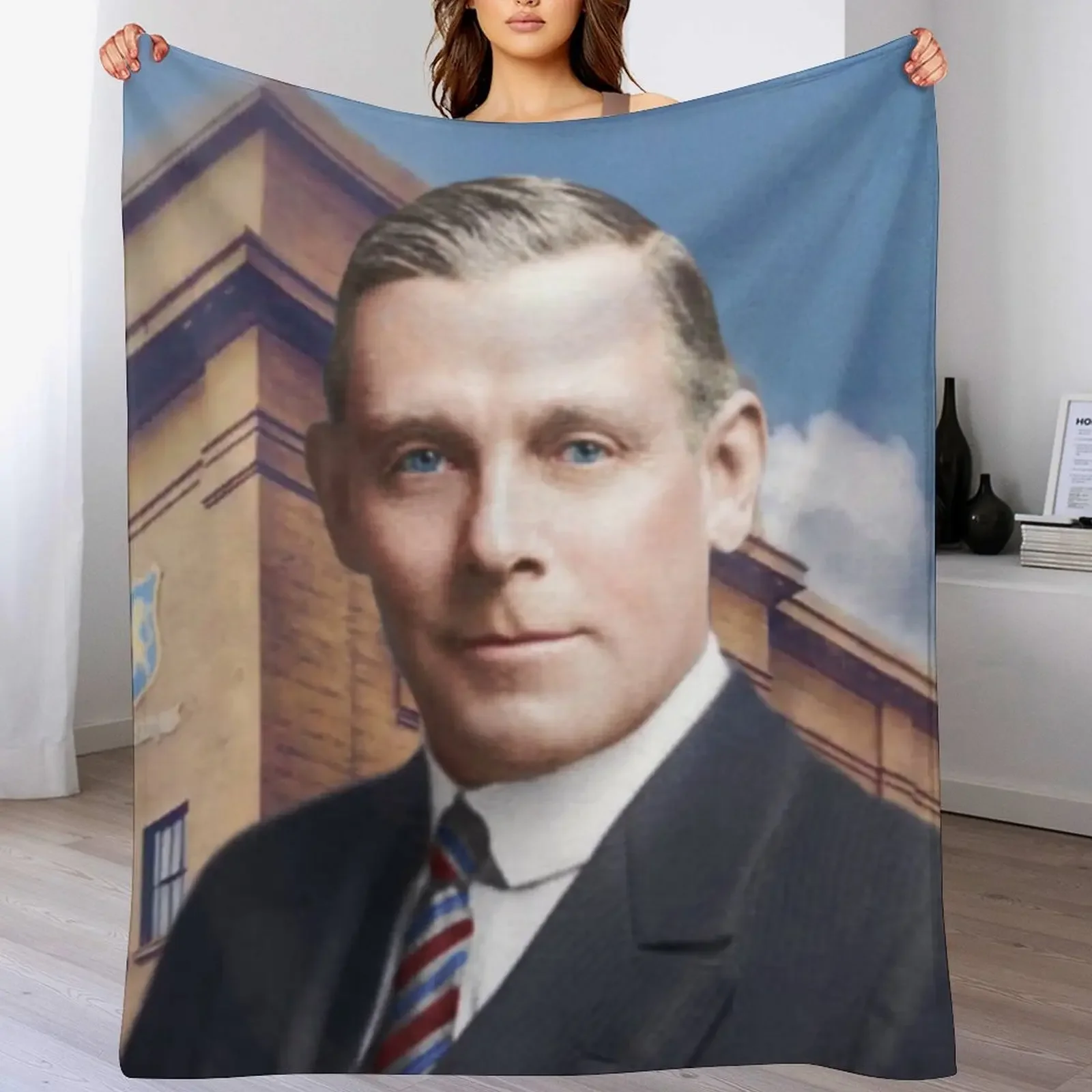 

New Bill Struth Legend of Ibrox Park Throw Blanket Plaid on the sofa for sofa valentine gift ideas Beautifuls Blankets