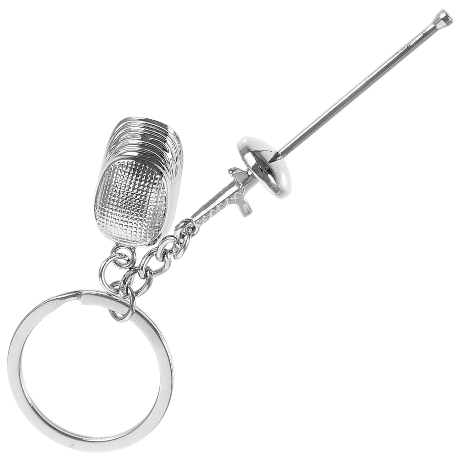 Pendant Cute Fencing Keychain Work Ring for Keys Zinc Alloy Hairdresser Metal Small