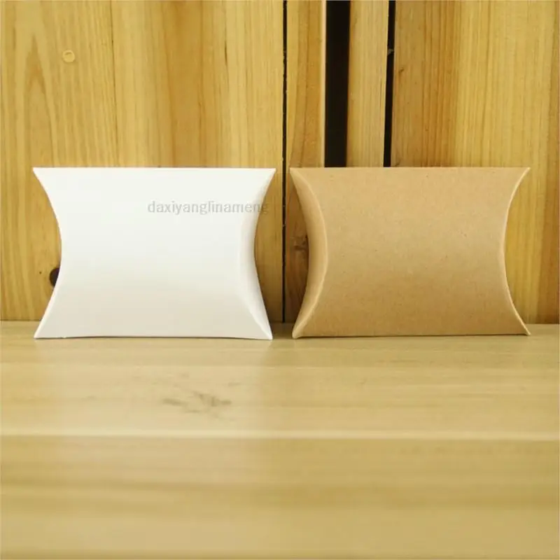 100pcs/lot European kraft paper pillow pack sell like hot cakes and joyful box of wedding gift box 2 color spot