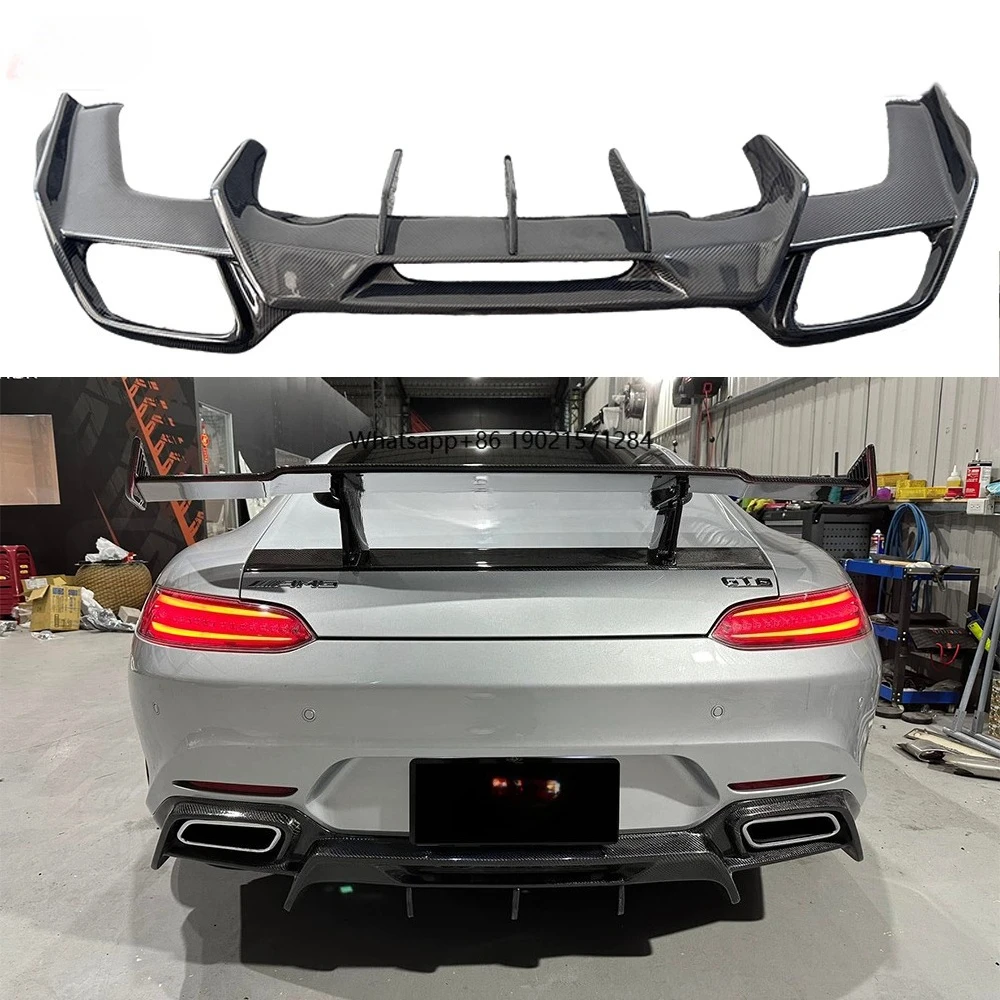 

Carbon Fiber Rear Bumper Diffuser Lip for AMG GT GTS Spoiler Bodykit 2015-19