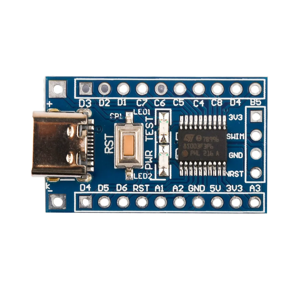Módulo de placa de desarrollo de sistema mínimo para Arduino, tipo C, STM8S103F3P6, STM8S003F3P6