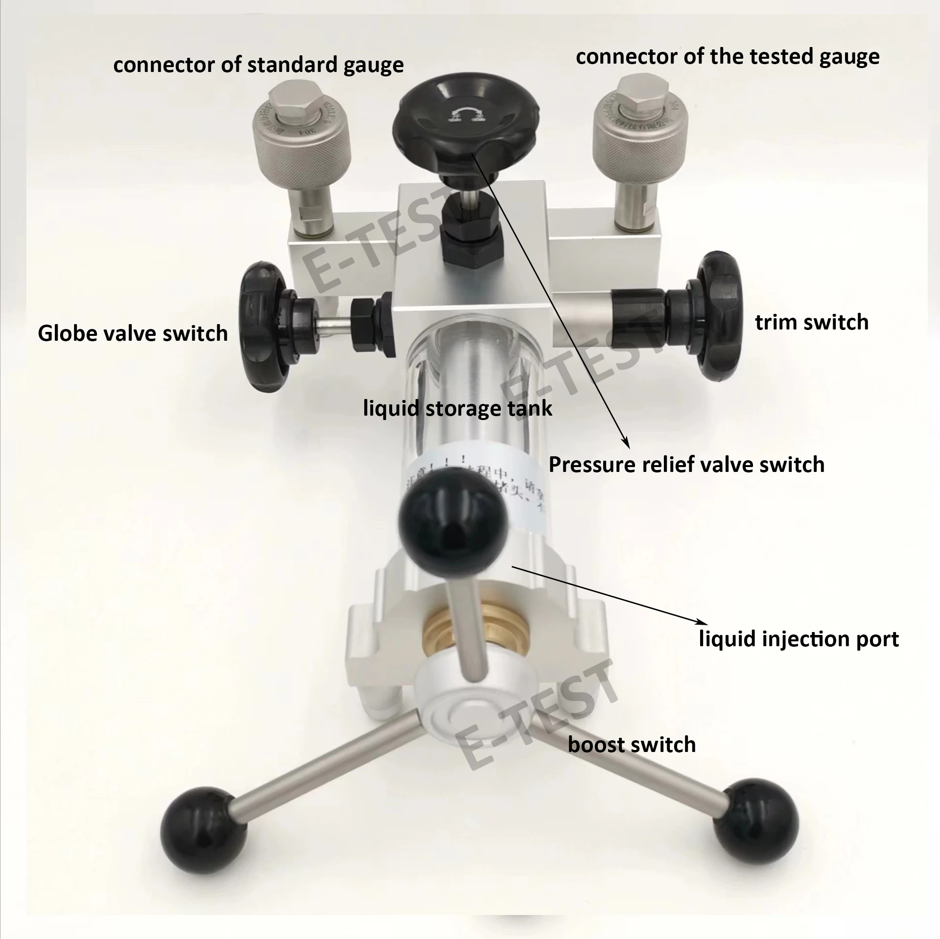 Portable Hydraulic Pressure Calibrator Source Inspection Table Device Pressure Gauge Manual Liquid Pressure Pump calibrator