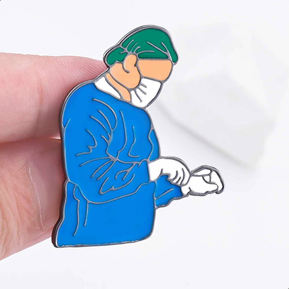 Catuni Surgery Surgeon Medicine Pin Brooch Enamel Bag Lapel Backpack Badge Jewelry Accessories Collection for Doctor Medico Gift