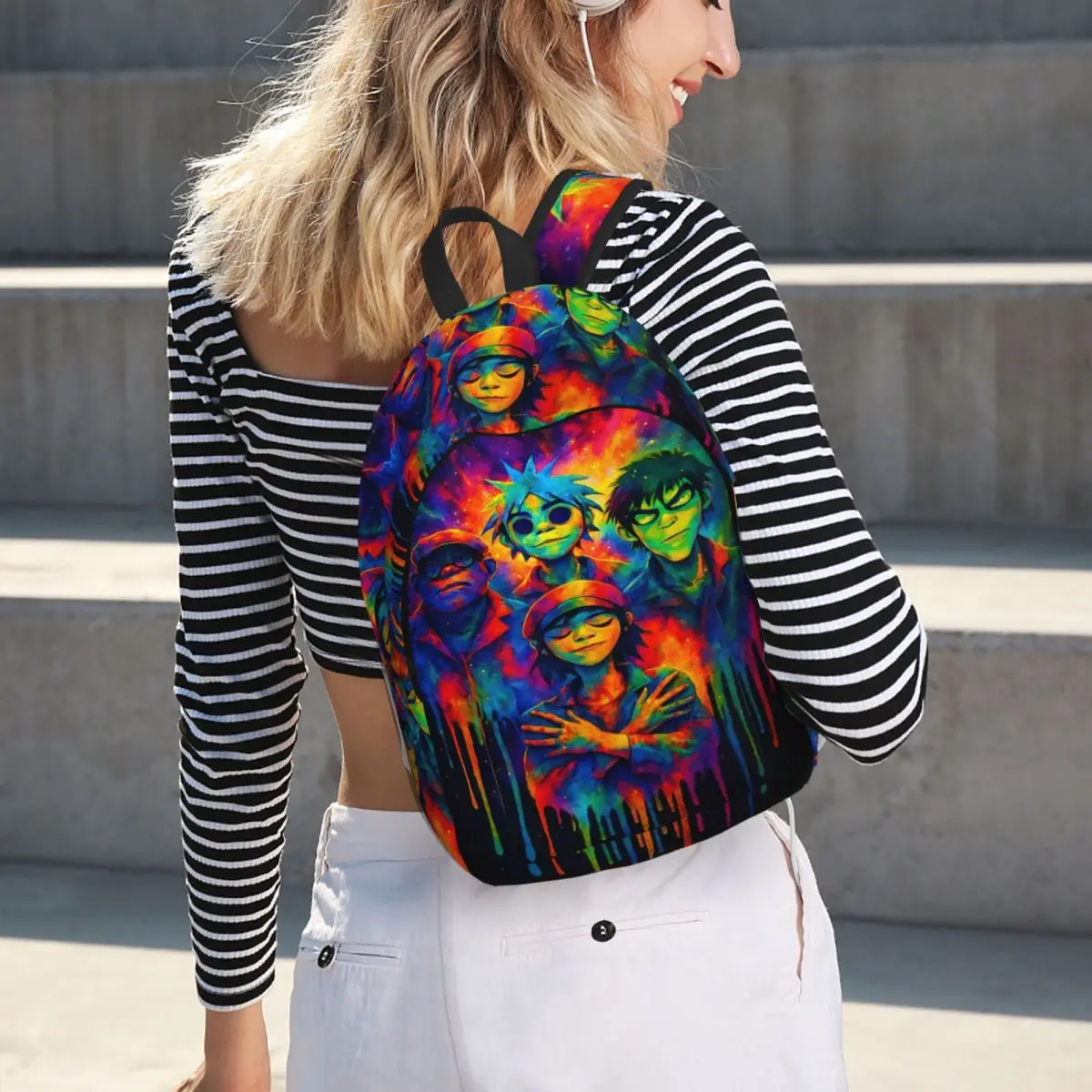 Nebula Drip Student Backpack School Bag Hiking Travel Daypack for Men Women Fashion Bookbag Shoulder Bags