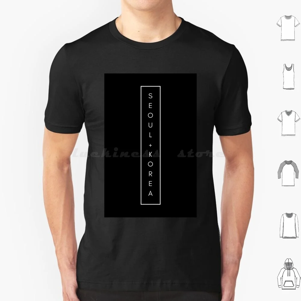 

Seoul Korea-Black White T Shirt Cotton Men Women DIY Print Korea Korean Korean Language Speak Korean Language Foreign Language