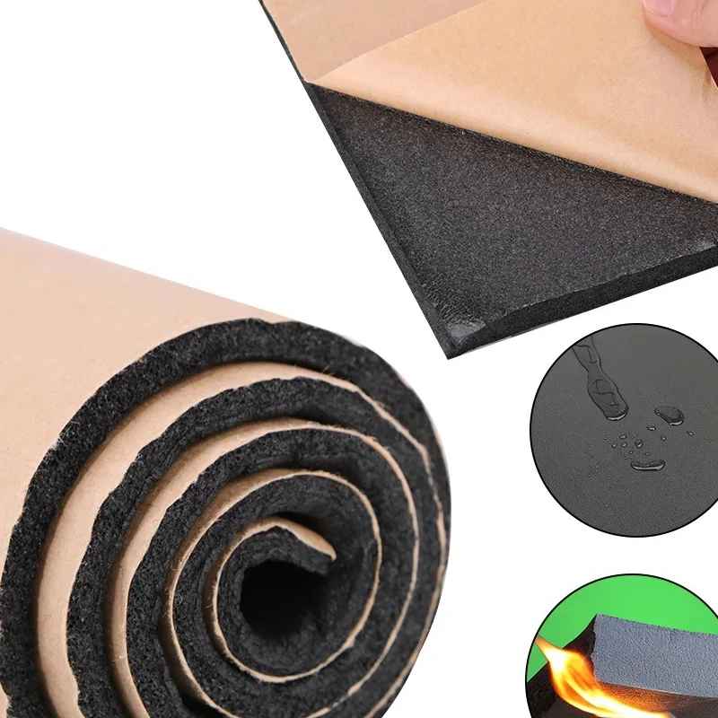 1 لفة 200 سنتيمتر x 50 سنتيمتر 3 مللي متر/6 مللي متر/8 مللي متر لاصق مغلق خلية رغوة صفائح عازلة للصوت المنزل سيارة الصوت العزل الصوتي الحراري