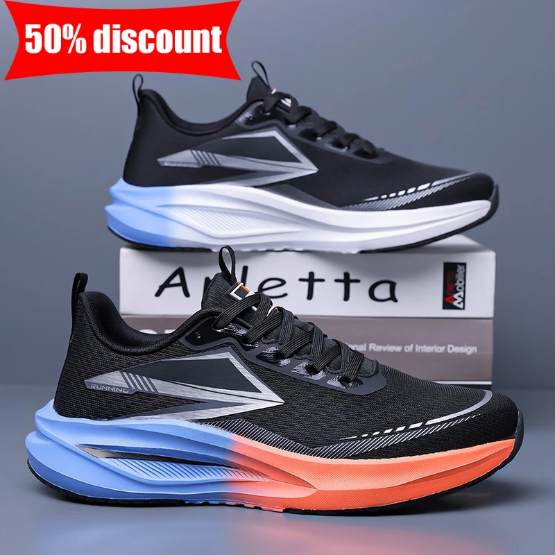 Atmungsaktive Herren-Laufschuhe aus Mesh – rutschfeste, elastische Schnürung für Training und Alltag_voghion.com