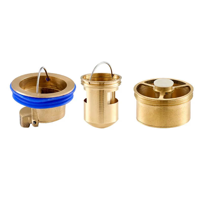 Ultra-Thin Copper Drain Core, Universal Anti Odor Sewer Insert for Bathroom, Submarine Style Stink Trap
