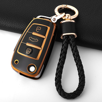 Fashion TPU Car Key Case Cover Shell Fob For Audi A1 A3 A4 A5 A6 A7 A8 Quattro Q3 Q5 Q7 Keyless Keychain Protector Accessories
