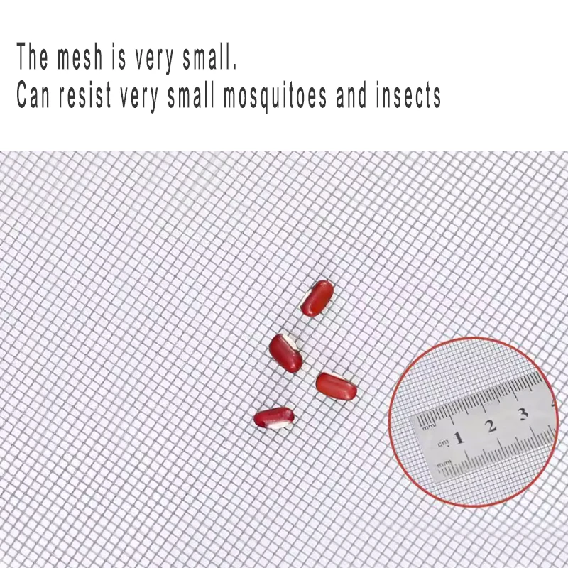 Biały ， Wiele rozmiarów ， Samoprzylepne moskitiery wielokrotnego użytku na zamek błyskawiczny do okien ， Zasłona przeciw komarom ， Tiul ， Letnia siatka