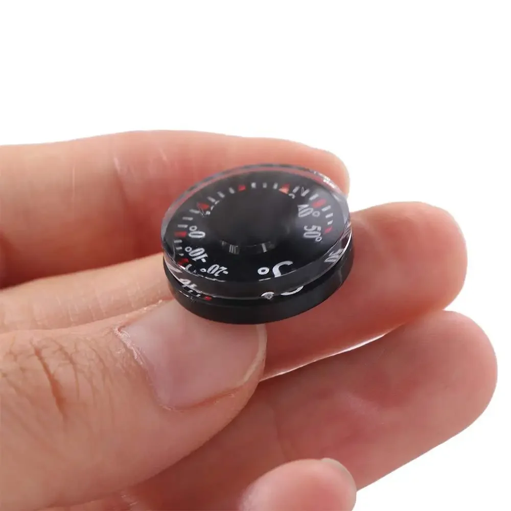 Practical Mini Circular Thermometer Plastic Waterproof Dial Thermometer 20mm Scale Measurement High Accuracy Thermometer Outdoor
