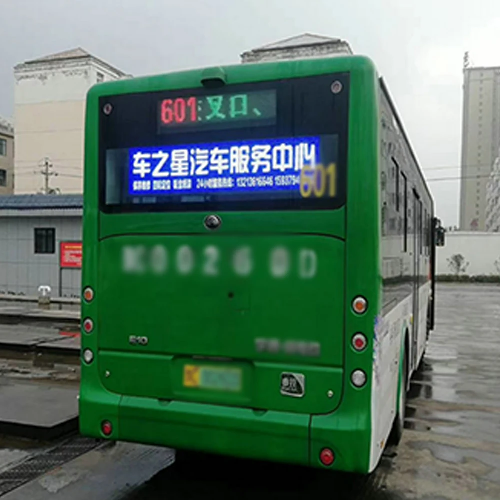 Indoor P2.5 Bus LED Display Screen for Vehicle Rear Window Advertising High Resolution LED Bus Advertising Screen