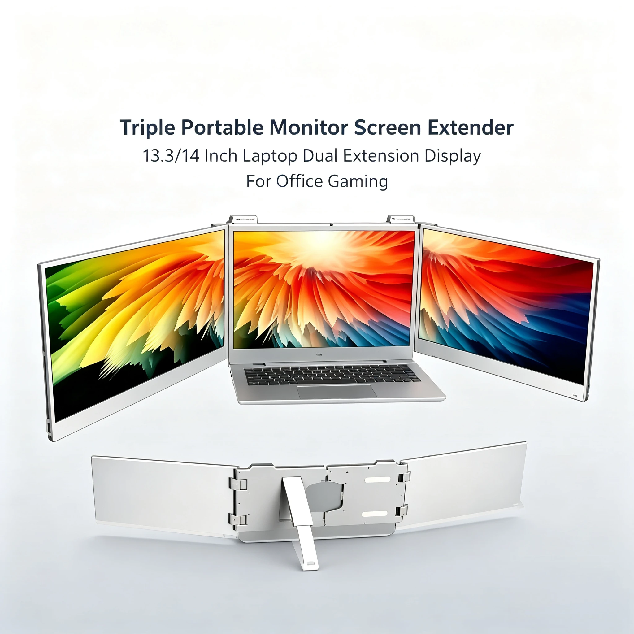 13.3 Inch Type-C Dual Portable Monitor Ultra Light Screen Expander External Display For Laptop Office Gaming