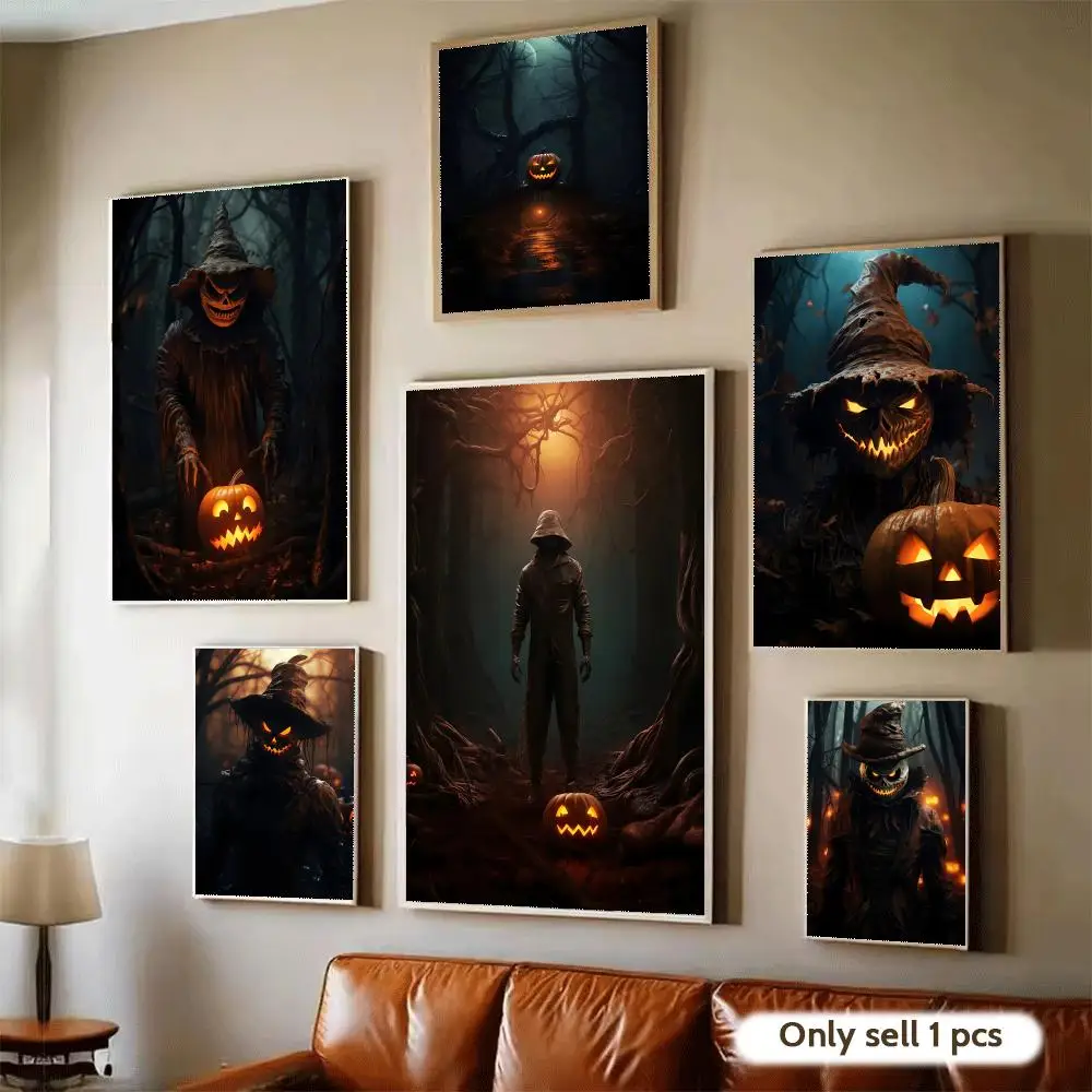 Póster del bosque embrujado, calcomanías artísticas autoadhesivas modernas para decoración del hogar, dormitorio y sala de estar, gran idea de regalo