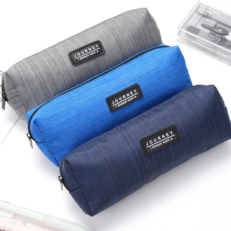 Student Pencil Case Creative Stationery Bag Oxford Cloth Plain Color Female Square Minimalist Pencil Case