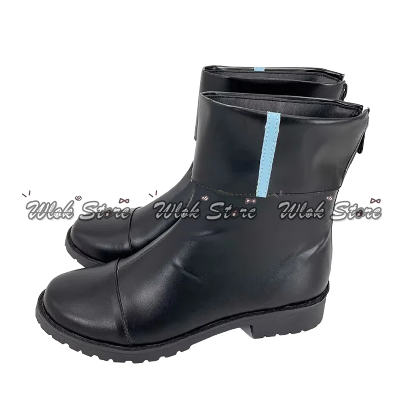 Anime jogo azul arquivo hayase yuka cosplay sapatos personalizados das mulheres dos homens botas halloween carnaval festa roleplay sapatos botas pretas
