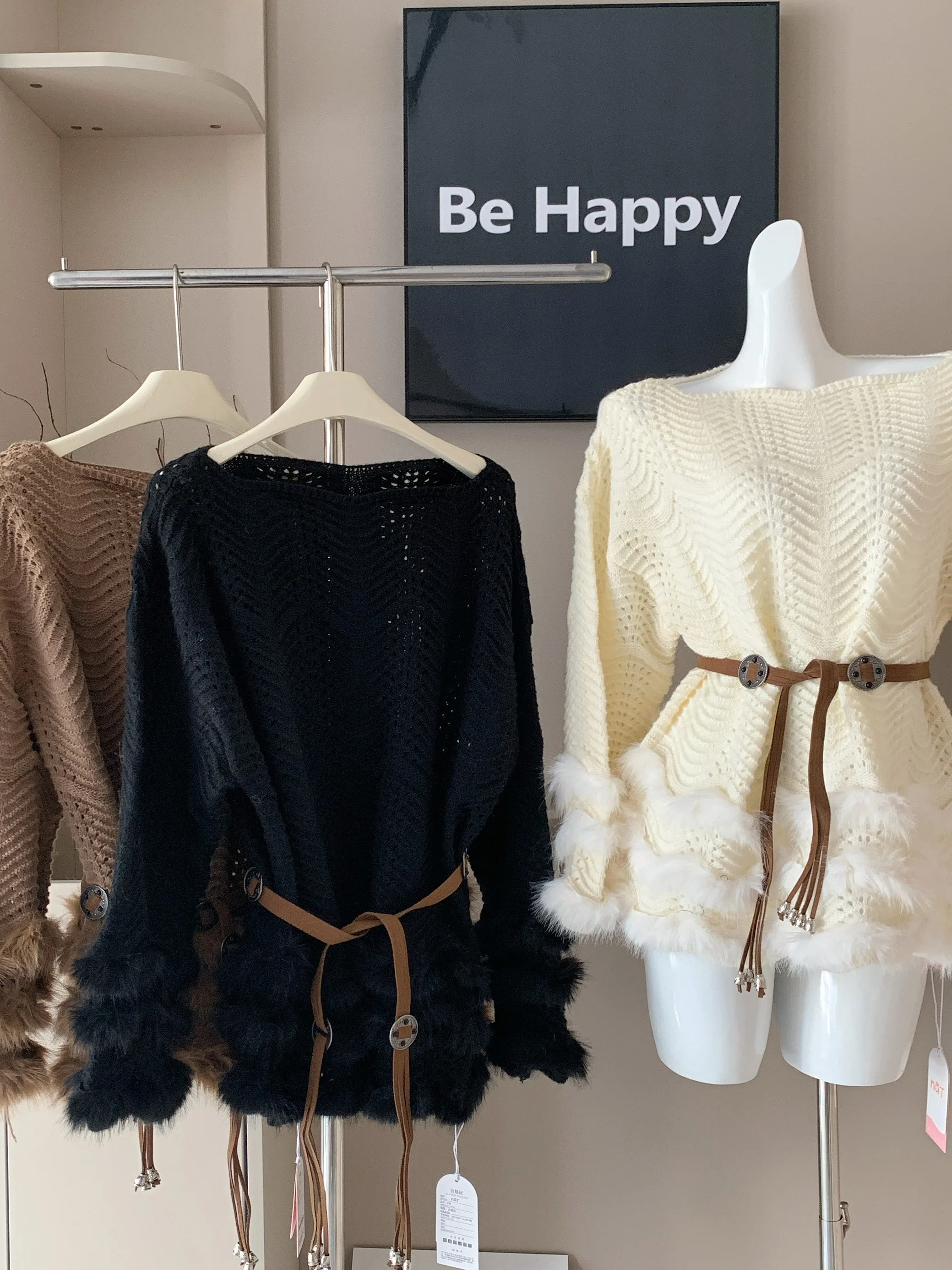 Pure Desire Spicy Girl Plu Splice Long Sve Maglione lavorato a maglia Top ampio di media lunghezza da donna per l'inizio dell'autunno 2025
