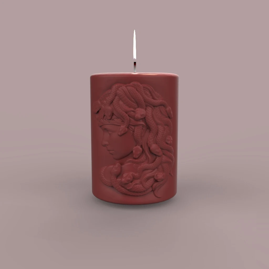 Silicone Mold For Medusa Molding Candle，Girl And Snake Aromatherapy Plaster Candle Mold Bedroom Home DIY Gift