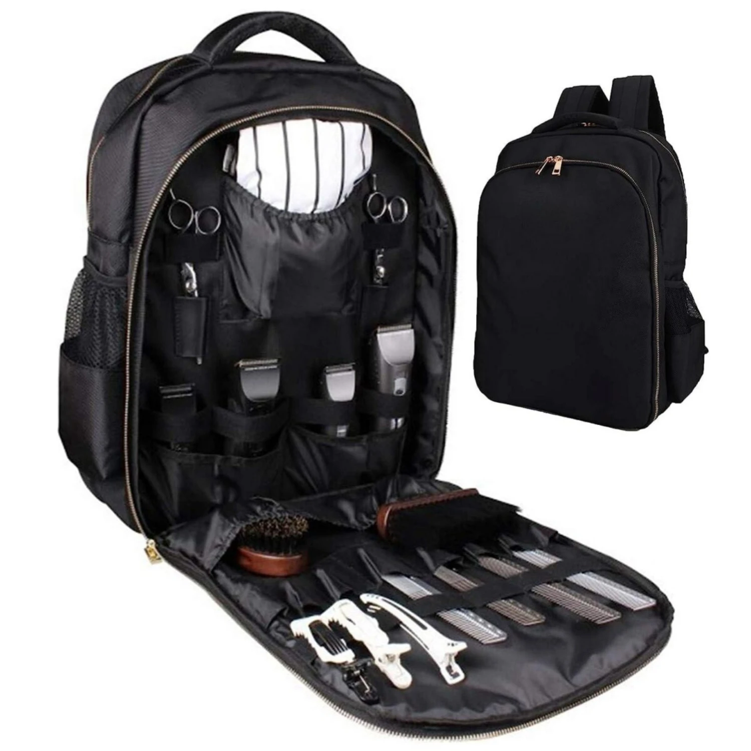 - Stylish and Convenient Large Capacity Portable Barber Supplies Organizer Backpack for Stylish Barbers on the Go - Spacious Sho