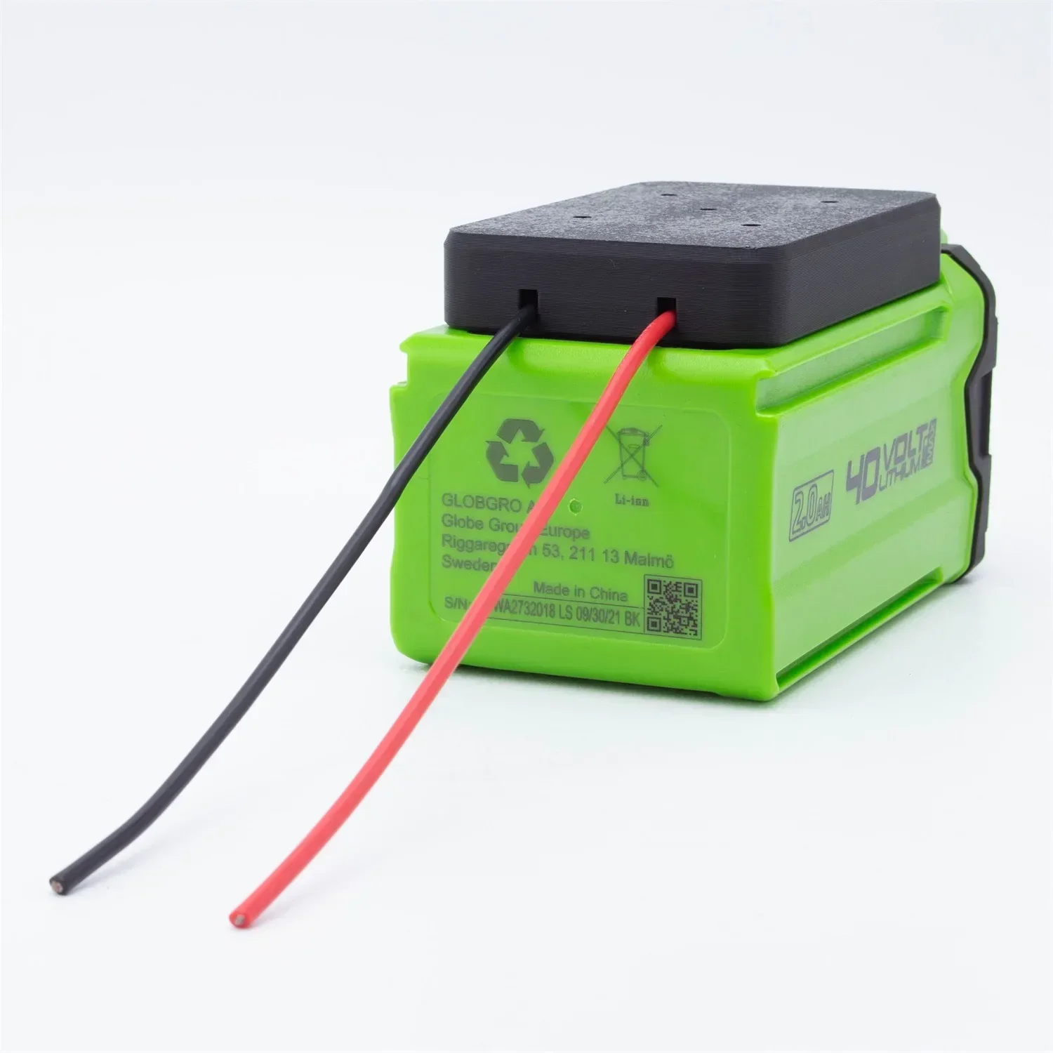 Battery DIY Adapter For GREENWORKS 40V Team Lithium 14 AWG Wires -Power Tool Accessories (Battery not included)