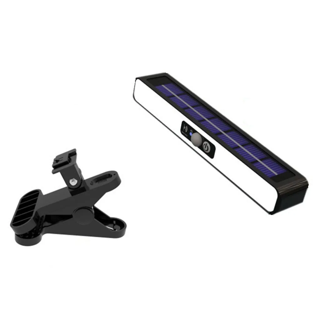 

3 Light Modes Solar Clip Light Human Body Sensing White Light/Warm Light Outdoor Courtyard Lamp Super Bright Adjustable Angle