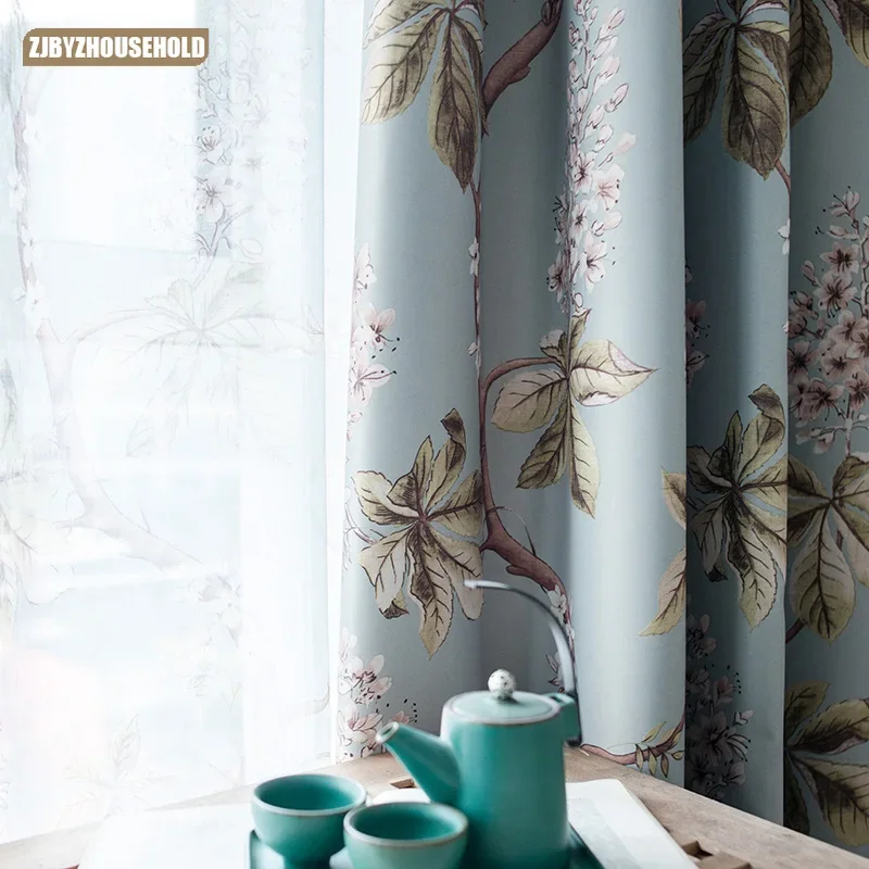 

Curtains for Bedroom Living Room Windows Modern Showcases Boutique Complete Shading Fabric Printed Matte Curtain Fabric