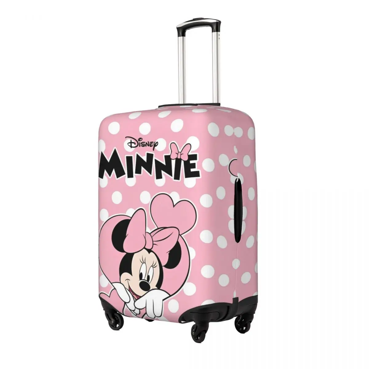 Pink Heart Minnie Mouse Luggage Covers For Suitcases Travel Suitcase Cover Protector Fit 18-32 Inch Luggage