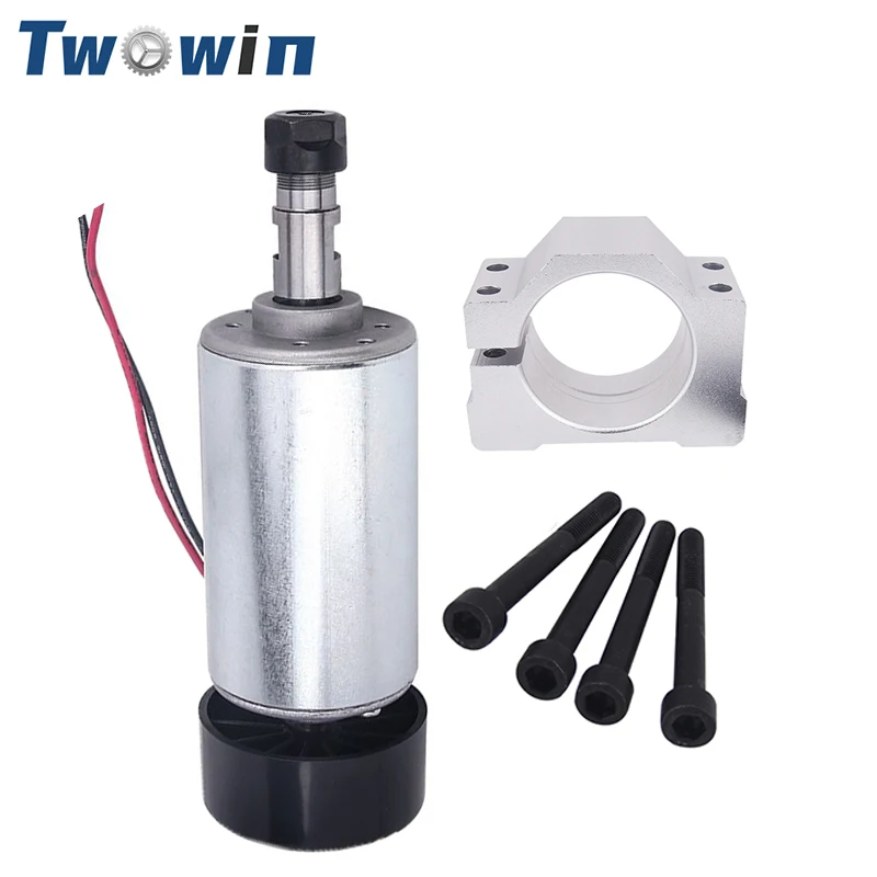 

TWOWIN 300W Air Cooled CNC Spindle Motor 52mm Clamp Bracket ER11 Collet For DIY CNC Engrave Machine