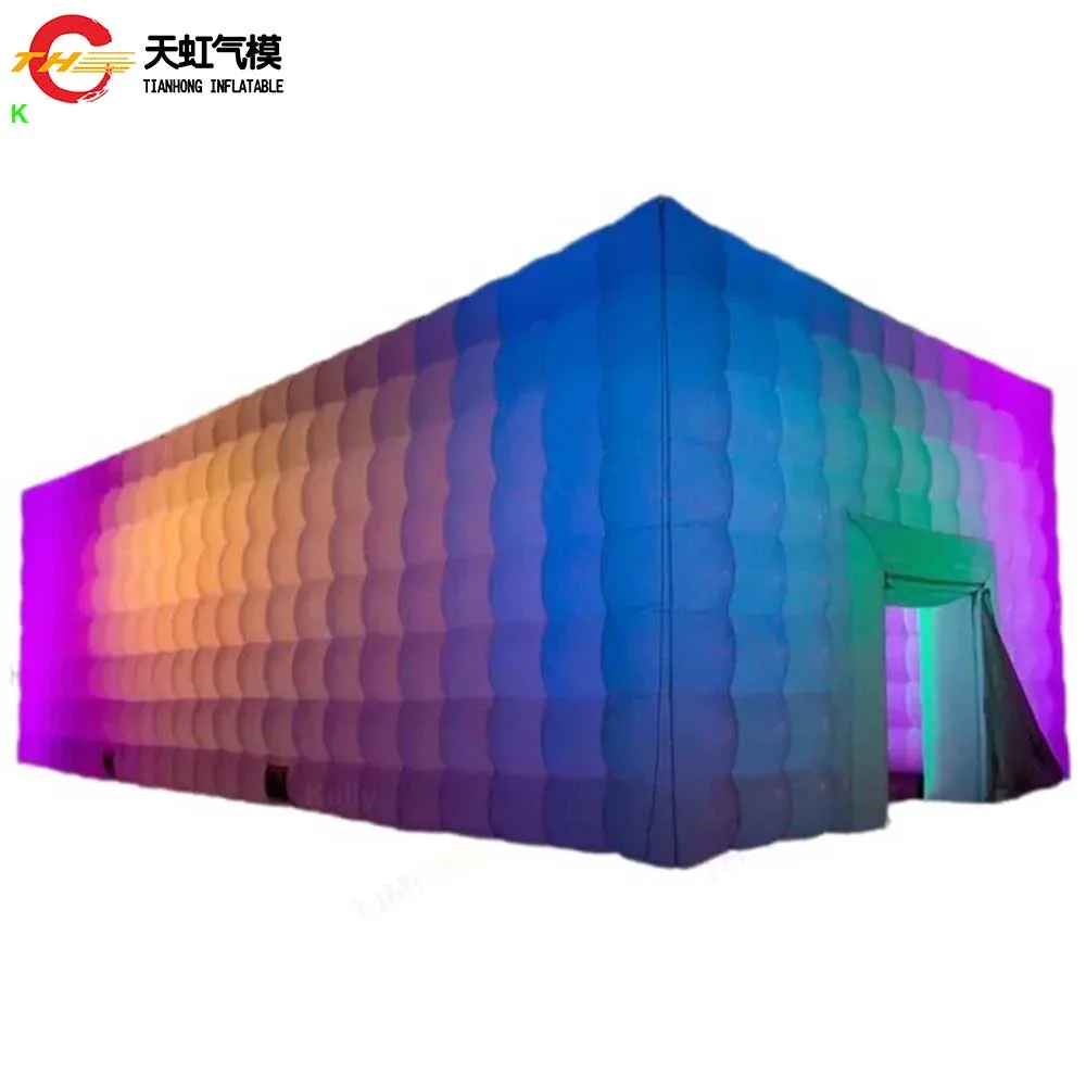 Schnelle Lieferung Nach Maß Aufblasbare Würfel Zelt Platz Hochzeit Pavillon Tragbare Aufblasbare Nachtclub Disco Cube Party Zelt