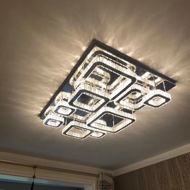 Moderno led lâmpada do teto de cristal decoração para casa luxo iluminação lustre iluminação sala estar quarto cozinha lustre