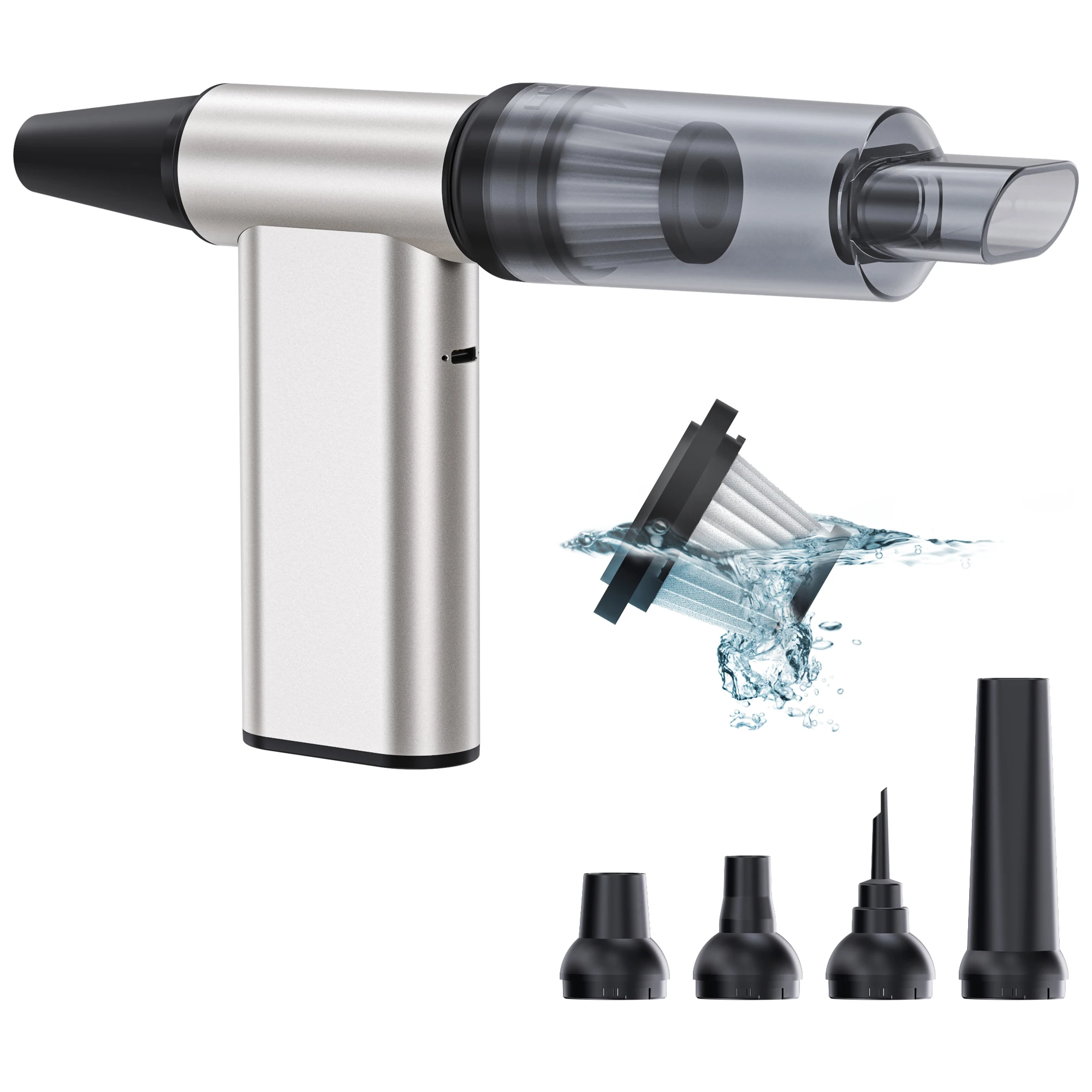 Vacuum Cleaner With Compressed Air Duster 2 in 1 Electric Air Duster for Computer Keyboard Suction Cleaning Electronic Blower