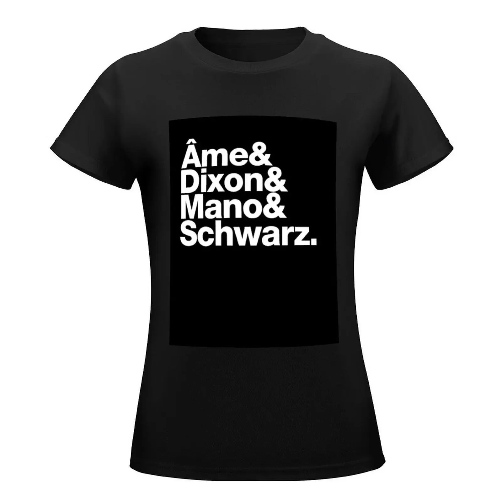 Ame & Dixon & Mano & Schwarz. T-Shirt female kawaii clothes aesthetic clothes t shirts for Womens