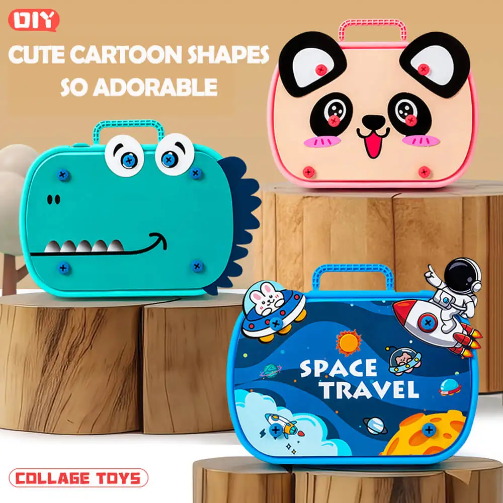 3D Puzzle simulazione cassetta degli attrezzi a vite, trapano elettrico fai da te smontaggio pratico trapano elettrico assemblaggio Puzzle giocattoli per ragazzi