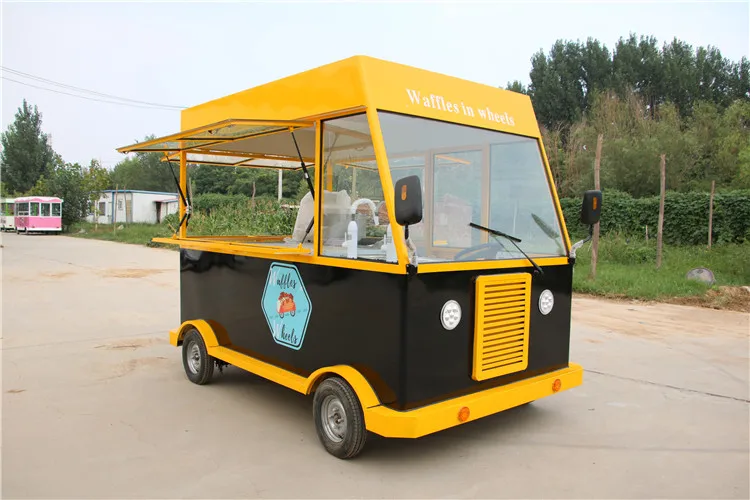 Quiosco de perritos calientes eléctrico de 3M, carritos de comida móviles, camión de comida al aire libre, camión de aperitivos y helados, furgoneta móvil de comida rápida para calle