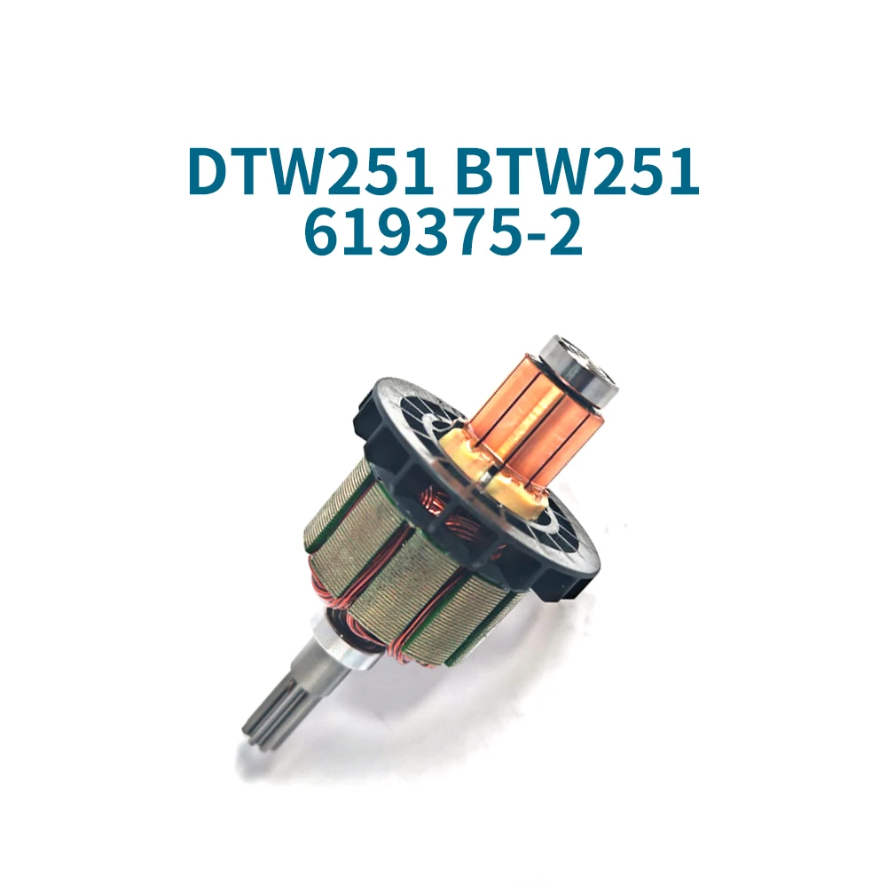 

Armature for Makita DTW251/BTW251 electric impact wrench motor rotor stator coil spare parts rotor 619375-2
