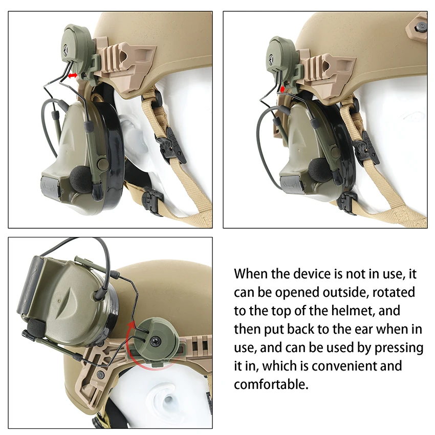 For TEAM Wendy TW 3.0 Tactical Helmet Rail Adapter  Compatible with Peltor Comta Headset