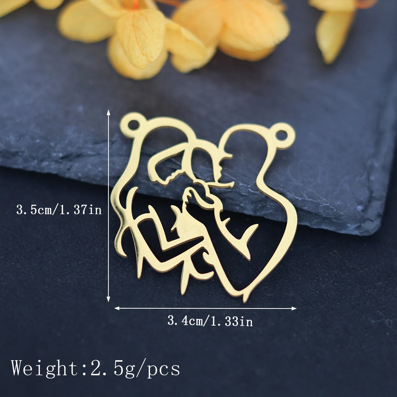 3pcs Mom Dad And Baby Hugging Family Pendant Charm For Necklace Earring Bracelet Making DIY Jewelry Accessory Finding