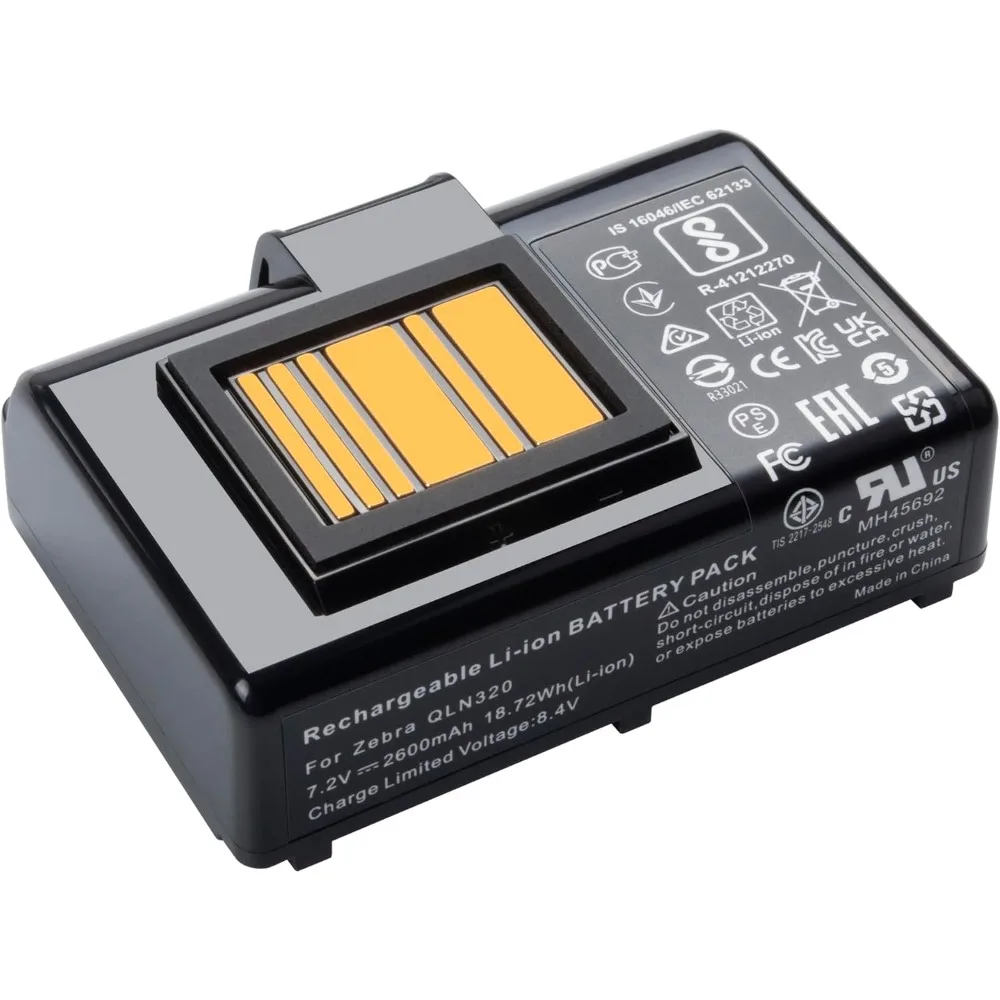 battery for Zebra Printer ZQ610 QLN320 QLN220 ZQ500 ZQ510  ZQ610 ZQ620  PN BTRY-MPP-34MA1-01 P1023901 P1031365-025 7.4V 3400mah