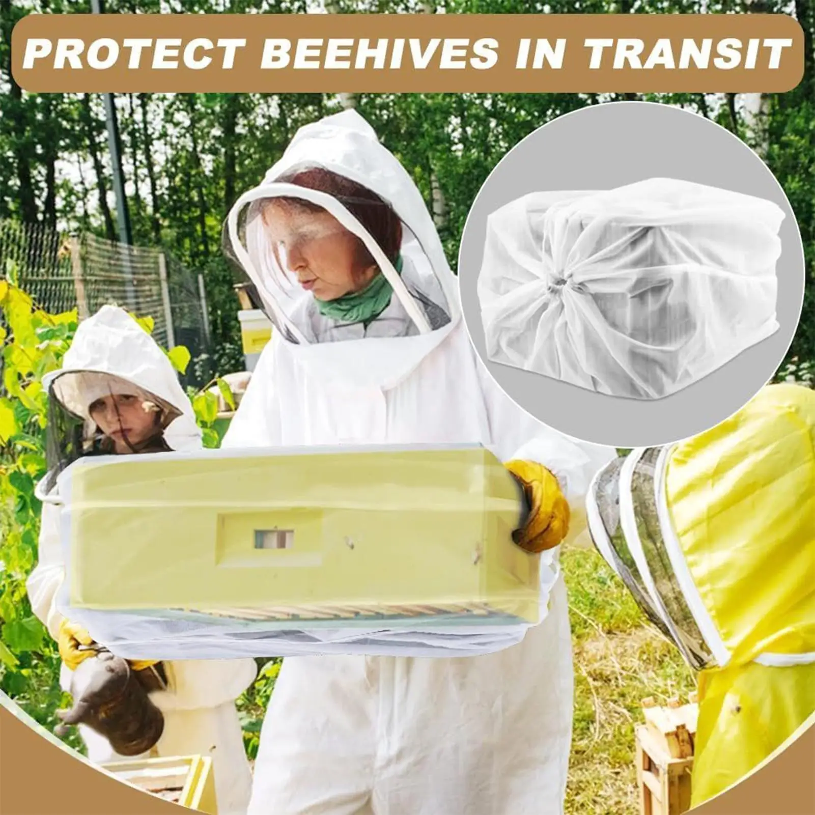 خلية النحل النقل صافي حقيبة تنفس الرباط لوازم تربية النحل خلية النحل التعبئة والتغليف صافي حقيبة لحديقة فندان العسل ساحة #2