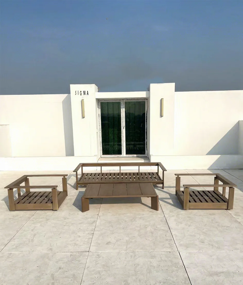 High Quality Modern Teak Outdoor Natural Wood Durable Weave for Villa Patios