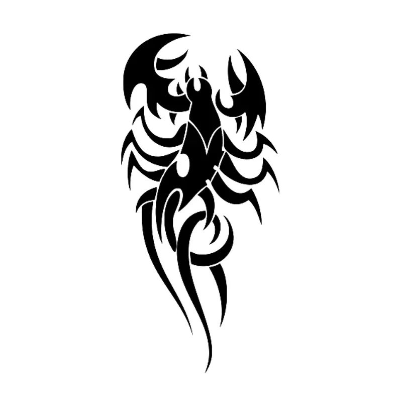 

Tribal Tattoo Scorpion High Quality Car Decoration Applique Personality Pvc Waterproof Car Window Applique Black/white, 14cm*7cm