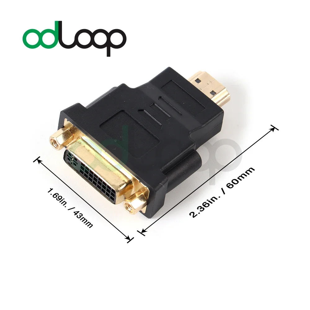 ODLOOP Gold-Plated HDMI Male To Male Converter for Monitor, Computer and Laptop