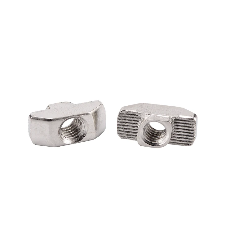 50pcs/Lot M3 M4 M5 for 20 Series Slot T-nut Sliding T Nut Hammer Drop In Nut Fasten Connector 2020 EU Aluminum Extrusion Profile