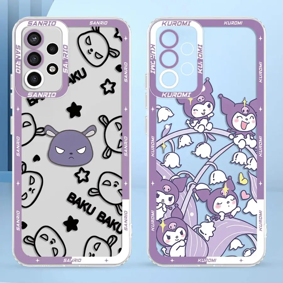Custodia Morbida Per Telefono Sanrio Kuromi Per Samsung Galaxy A31 A02 A50 A07 A72 A05 A55 A73 A06 A71 A04 A54 A53 A50 A51 A56 A52